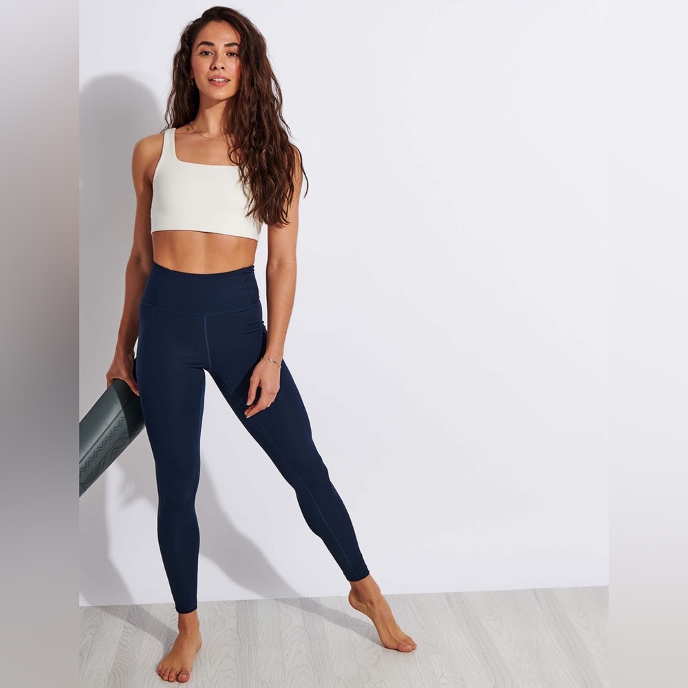 NWOT Girlfriend Collective Blue High-Waisted Leggings Yoga Pants Size: Small - Picture 5 of 5